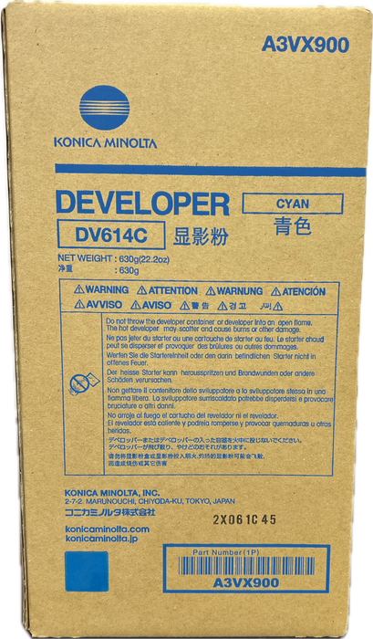 Konica Minolta Cyan Developer | DV614C (A3VX900)