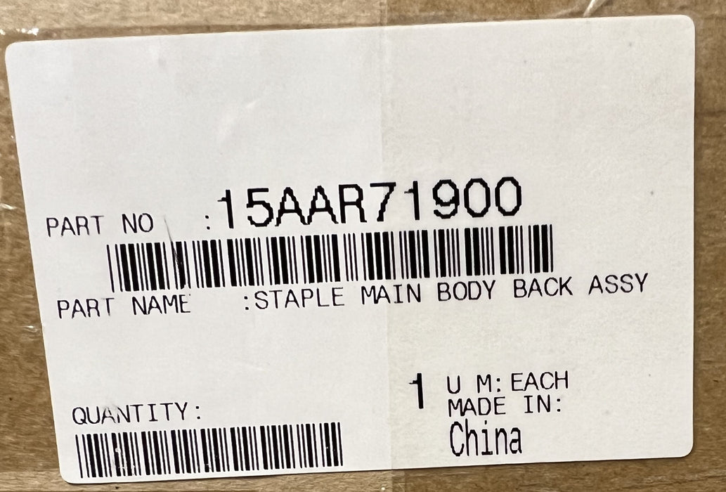 Konica Minolta Staple Main Body Back Assy | 15AAR71900