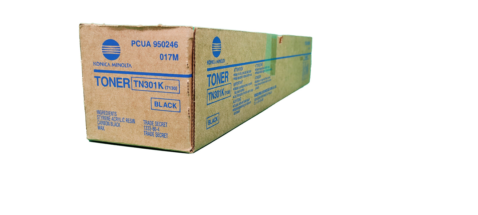Genuine Konica Minolta Black Toner Cartridge | PCUA 950246 | TN-301K | 7022, 7130, 7222, 7228
