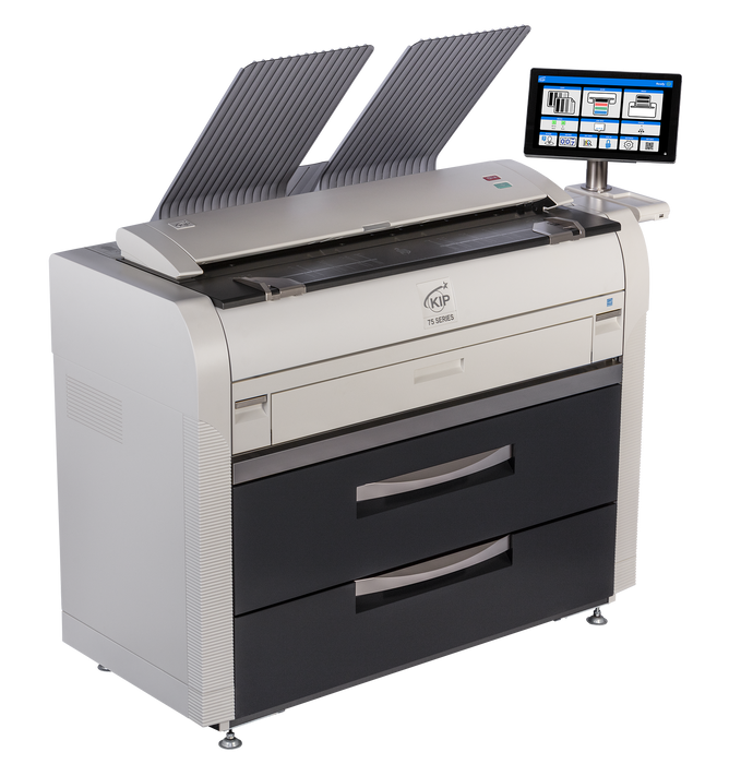KIP 7582G | 2 or 4 Rolls BW Multifunction Printer System, CIS Color Scanner and Top Stacking