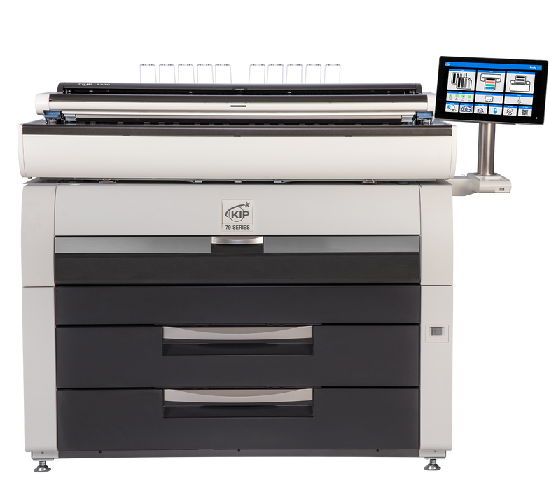 KIP 7990 | 4 Roll Monochrome Wide Format Multifunction Printer System