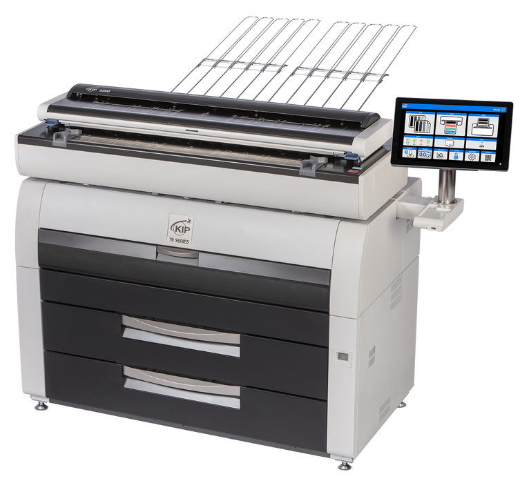KIP 7990 | 4 Roll Monochrome Wide Format Multifunction Printer System