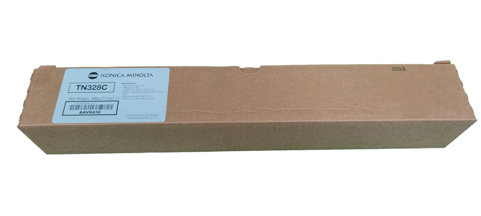 Genuine Konica Minolta Cyan Toner Cartridge |  AAV8430 | TN-328C | Bizhub C250, C300, C360