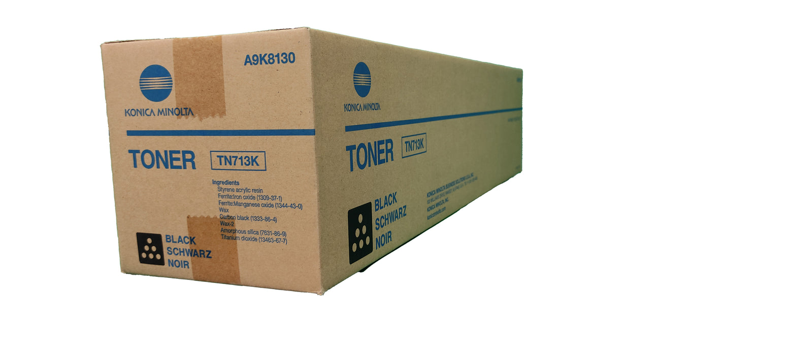 Genuine Konica Minolta Black Toner Cartridge | A9K8130 | TN-713K | Bizhub C659, C759