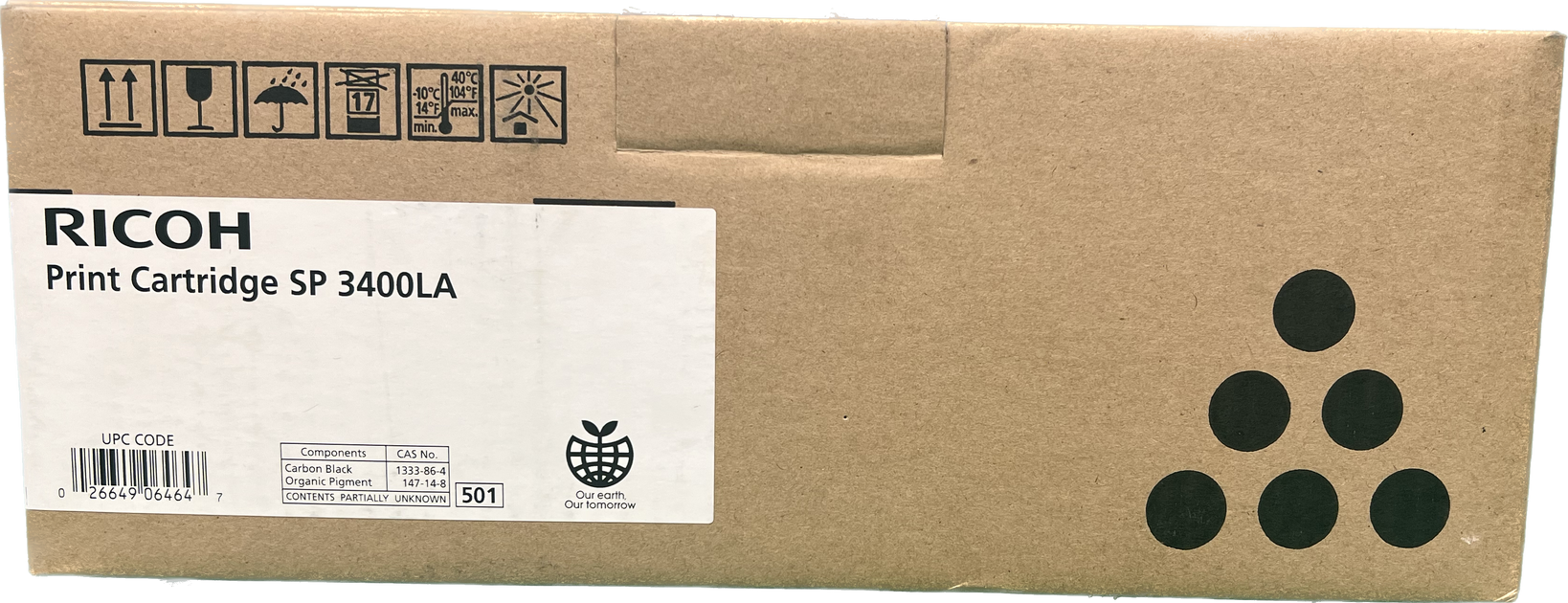 Genuine Ricoh Black Toner Cartridge | 406464 | SP 3400LA — CP Office ...
