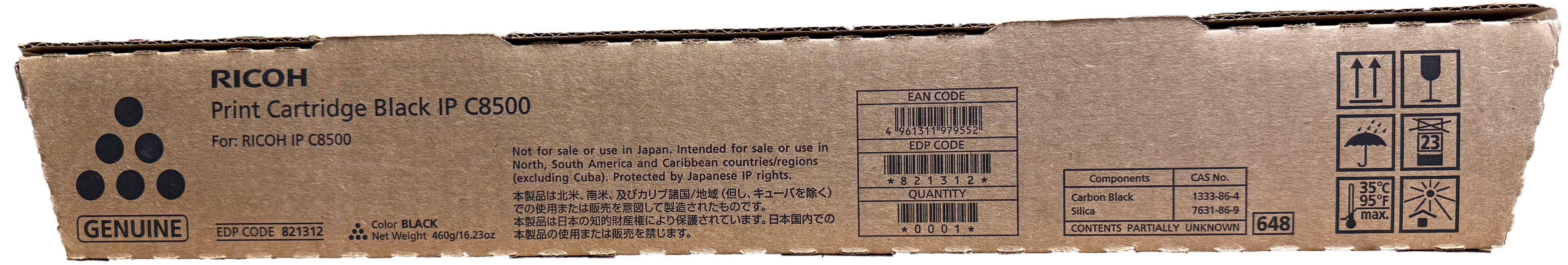 Genuine Ricoh Black Toner Cartridge | 821312 | IP C8500