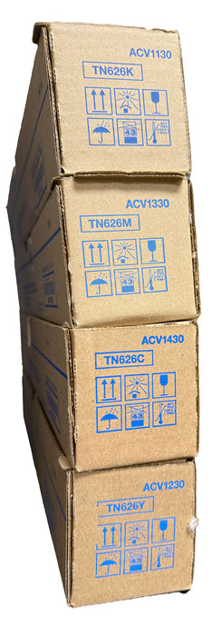 Genuine Konica Minolta TN626 Set | CMYK | ACV1130, ACV1230, ACV1330, ACV1430