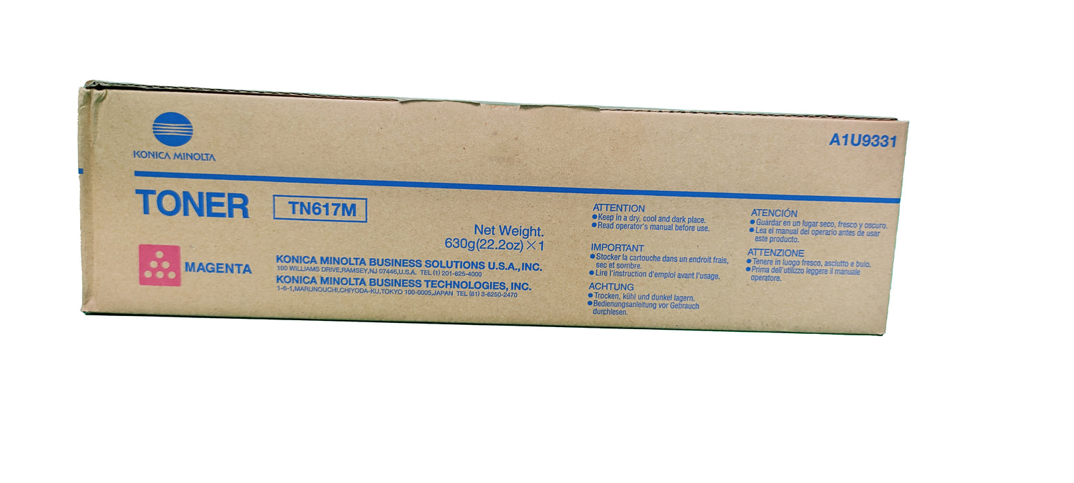 Genuine Konica Minolta Magenta Toner Cartridge | A1U9331 | TN-617M | Bizhub Pro C70HC